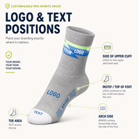 Chaussettes de sport professionnelles personnalisées pour hommes, pour le tennis, le volley-ball, avec logo design, chaussettes de course athlétiques