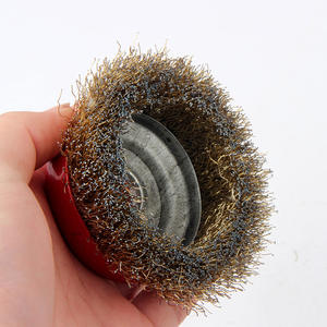 Brosse métallique en acier inoxydable en forme de coupelle 125 100 pour meuleuse d'angle, pour décapage de rouille et polissage - Product Image 2