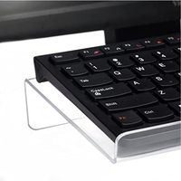 Support de clavier en PC transparent, support de clavier incliné, support de clavier universel en acrylique surélevé pour une frappe ergonomique facile