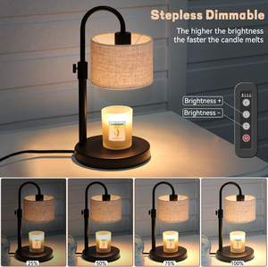 Lampe chauffe-<span class=keywords><strong>bougie</strong></span> à cire dimmable avec 2 ampoules, hauteur réglable et minuterie - Product Image 2