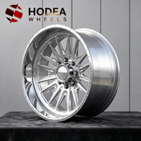 Jantes forgées chromées HODEA Deep Dish, lot de 4, compatibles Dodge Challenger Charger, lèvre polie, écrous antivol, support OEM/ODM