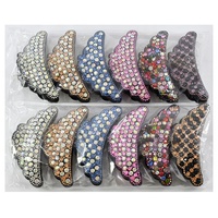 Pince à cheveux en acétate coréen, 1 pièce, cristal à paillettes, griffe de luxe, diamant pour femmes, pour cheveux épais