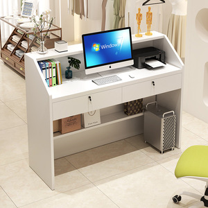 Hiện Đại Và Đơn Giản Gỗ Bảng Điều Chỉnh Quầy Bar Cho Văn Phòng Siêu Thị Nhà Thanh Hoặc Trung Tâm Mua Sắm Đa Năng Cửa Hàng Quầy Trước Thiết Kế - Product Image 3