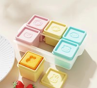 Boîte de conservation alimentaire en silicone personnalisée, sans BPA, écologique, portable, mini bento, 6 compartiments, avec couvercles, compatible lave-vaisselle