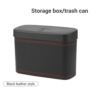 Venta al por mayor accesorios para automóviles cubo de basura para coches puerta colgante almacenamiento lateral a prueba de fugas Mini cubo de basura para coches con tapa - Product Image 6