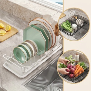 Escurridor de Platos 2 en 1 Expandible para Fregaderos con Bandeja de <span class=keywords><strong>Silicona</strong></span> y Soporte para Cubiertos, Ideal para Encimeras de Cocina - Product Image 3