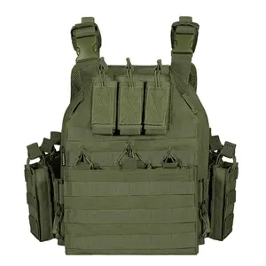 Custom Yakeda Chaleco Tactico Green Quick Release Buckles Molle Tactical Vest For Adult
