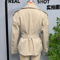 Manteau trench court à ceinture personnalisé pour femmes