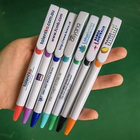 Stylos Bille Publicitaires Personnalisés en Plastique à Sublimation Vierge Blanc pour Impression UV Logo Pleine Couleur