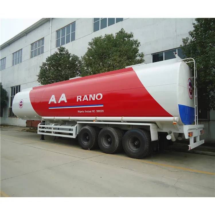 Guinea Hot Selling Fuel Trailer Tanker 3 Axles 45000L Crude Oil Tanker Truck Trailer For Tractor