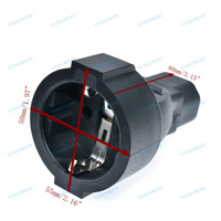 Adaptateur court IEC320 C14 mâle vers prise femelle Schuko européenne, fiche électrique industrielle en PVC