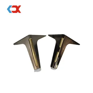 Factory Supply Square Stainless Steel Metal Golden Furniture Sofa Leg For Chair Cabinet Feet