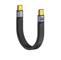 Câble de charge rapide FPC 240W à transmission rapide 40 Gbps, cordon court, prise en charge de la vidéo USB4.0, type-c mâle vers mâle, données, charge rapide