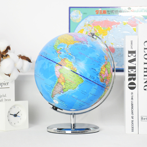 <span class=keywords><strong>Globo</strong></span> Terrestre Girevole a 360 Gradi, <span class=keywords><strong>Globo</strong></span> Amministrativo Blu per Decorazione Scrivania, Regalo per Ragazzi, Strumento Educativo - Product Image 1