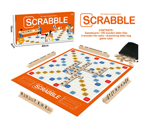 Jeu de société de puzzle, jeux de mots classiques pour enfants de 8 ans et plus, jeu familial amusant pour 2 à 4 joueurs, le jeu de mots croisés <span class=keywords><strong>classique</strong></span> - Product Image 1