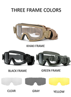 Lunettes de soleil tactiques de style militaire, lunettes de protection anti-buée et anti-rayures OEM, conformes à la norme EN166, en polycarbonate, tendance, lunettes de sport