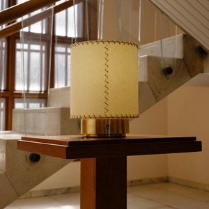Lampe de table en papier parchemin, Source de lumière LED E27, contrôle par interrupteur, pour salon, chambre à coucher, bureau, décoration de chevet - Product Image 3