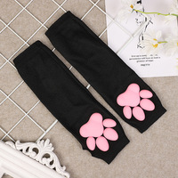 Cat Paw Sleeve Kawaii Lolita Y2k E-Girl Cosplay Oberschenkel Hohe Socken 3d Kitten Claw Strümpfe Niedliche rosa Cat Paw Pad Handschuhe Ärmel