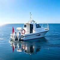 Bateau de pêche en fibre de verre Grandsea, longueur 29 pieds, petite cabine, bateau de pêche avec moteur hors-bord à vendre