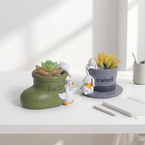 <span class=keywords><strong>Vasi</strong></span> da Giardino in Resina Ecologica a Forma di Animali Cartoon Roogo <span class=keywords><strong>per</strong></span> Composizioni di <span class=keywords><strong>Piante</strong></span> Succulente su Balconi e in Casa - Product Image 3