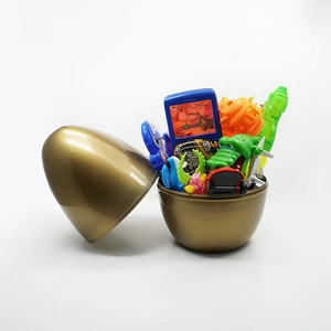 Uovo di pasqua dell'oro della capsula gigante su misura all'ingrosso pieno con i piccoli giocattoli per il regalo - Product Image 2