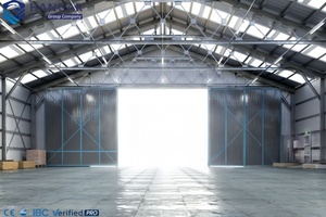 Hangar de stockage d'<span class=keywords><strong>avions</strong></span> en acier préfabriqué moderne et spacieux avec portes roulantes, garantie de 3 ans pour un accès facile aux <span class=keywords><strong>avions</strong></span>, <span class=keywords><strong>restauration</strong></span> d'<span class=keywords><strong>avions</strong></span> - Product Image 4