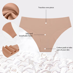 Tangas populaires chauds personnalisés femmes minceur respirant sans couture tongs culottes taille basse Hipster sous-vêtements avec Logo sur la taille - Product Image 5