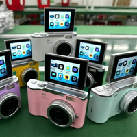 Appareil photo numérique 4K haute résolution, selfies, téléchargement direct sur smartphones, CCD rétro, photographie de voyage pour étudiants, écran 2"-3"