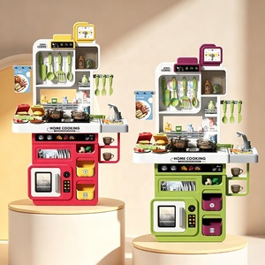Samtoycn 82CM Ensemble <span class=keywords><strong>de</strong></span> <span class=keywords><strong>cuisine</strong></span> <span class=keywords><strong>de</strong></span> luxe pour enfants avec cuisinière, évier à vapeur et accessoires alimentaires pour <span class=keywords><strong>jeu</strong></span> <span class=keywords><strong>de</strong></span> rôle - Product Image 2