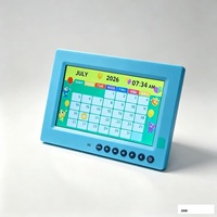 Réveil numérique pour enfants de 8 pouces, commande vocale, affichage de l'heure parlante, MP4 AVI, calendrier, horloge éducative avec veilleuse pour enfants