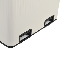 Poubelle de 30L x 2 compartiments Poubelle double poubelle et recyclage avec couvercle Poubelle de 16 gallons Cuisine détachable à double compartiment