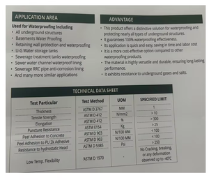Feuille étanche flexible avec profil de poignée d'ancrage et surface nervurée pour la construction de sous-grade en Inde - Product Image 2
