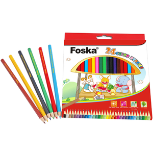 <span class=keywords><strong>Crayons</strong></span> <span class=keywords><strong>de</strong></span> <span class=keywords><strong>couleur</strong></span> hexagonaux <span class=keywords><strong>en</strong></span> <span class=keywords><strong>bois</strong></span> naturel Foska 7,0'' <span class=keywords><strong>24</strong></span> couleurs - Product Image 1