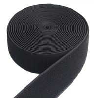 Bande auto-agrippante écologique noire 20mm 25mm 38mm 50mm, boucle élastique très extensible pour sangle de sport et ceinture médicale