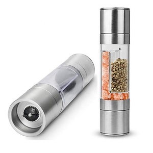 Molinillo de <span class=keywords><strong>pimienta</strong></span> y sal de acero inoxidable, diseño de doble punta, 2 en 1, ajustable, de cerámica, novedad - Product Image 1