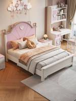 Ensemble de meubles pour enfants en bois massif de style crème, lits, bureaux, bibliothèques et armoires modernes multi-tailles pour l'école et la chambre