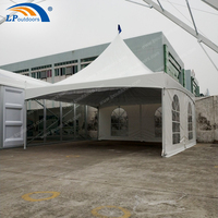 Carpa con dosel de negocios de PVC blanco para exteriores de 20x20 ', carpa con marco de marquesina de pico alto 6x6 a la venta
