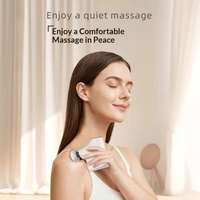 Mini pistolet de massage portatif de poche, compresse chaude, écran LCD, réglage multi-vitesses, faible bruit, matériau ABS blanc, portable