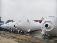 Silo Bubuk Kapur dengan Konveyor Sekrup, Pengumpul Debu, Palu Udara, dan Sensor Level untuk Pengisian Bubuk Otomatis