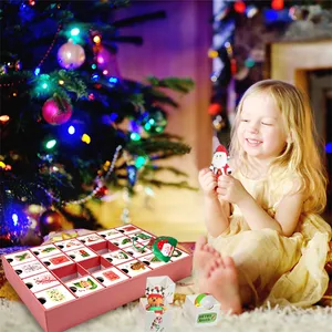 Wholesale Paper Gift Box Xmas Calendars Toys Advent Calendar Diy Custom Christmas Advent Calendar Packaging Box For Kids