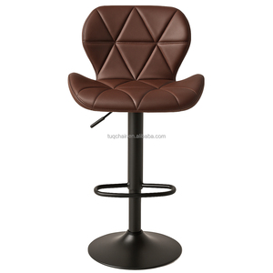 Chaise de <span class=keywords><strong>bar</strong></span> élégante avec repose-pieds annulaire, vérin à gaz réglable et siège rembourré moderne pour <span class=keywords><strong>bar</strong></span> à domicile - Product Image 3