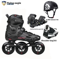 Patins à roulettes Flying Eagle F110 à trois roues pour la course de vitesse, pour hommes et femmes adultes, usage décontracté en ville