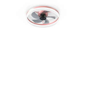 <b>LED</b> Ceiling Fan With <b>Light</b> Dimmable Modern Design Flush Mount Pink ABS 3 Blades DC Motor Remote <b>Control</b> Living Room - Product Image 1