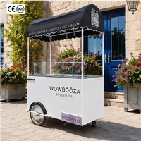 Chariot de vente ambulant personnalisé Etodevice pour la vente de snacks, chariot commercial portable à pousser