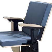 Silla Plegable VIP de Madera para Estadio, Asientos de Auditorio de Perfil Delgado, Asientos para Gradas con Tableta de Escritura, Sistema de Asientos Retráctiles, Impermeable