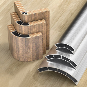 Miễn Phí Mẫu Hợp Kim Nhôm Thông Tư Arc Lót Điền Hồ Sơ Đùn Side Góc Tường Bằng Gỗ Góc Nhôm Hồ Sơ - Product Image 1