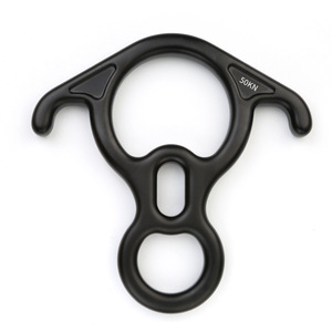 Descensor en Forma de Ocho Xinda 50KN Negro, Equipo de Escalada en Roca y Montañismo - Product Image 1