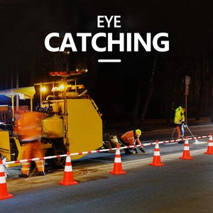 Barrière de signalisation extensible – Barrière de sécurité réfléchissante de 1,2 m à 2,1 m pour zones de construction et contrôle des foules - Product Image 2