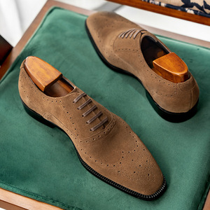 Zapatos Formales de Negocios Británicos para Hombre, Hechos a Mano, con Punta Cuadrada, con Cordones, Sólidos, Transpirables, Modernos e Informales, para Primavera y Otoño - Product Image 1