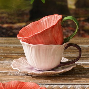 פרחים תבליט משובח צלחת קרמיקה פרחונית עיצוב מובלט מודרני ארוחת ערב צלחות שולחן - Product Image 6